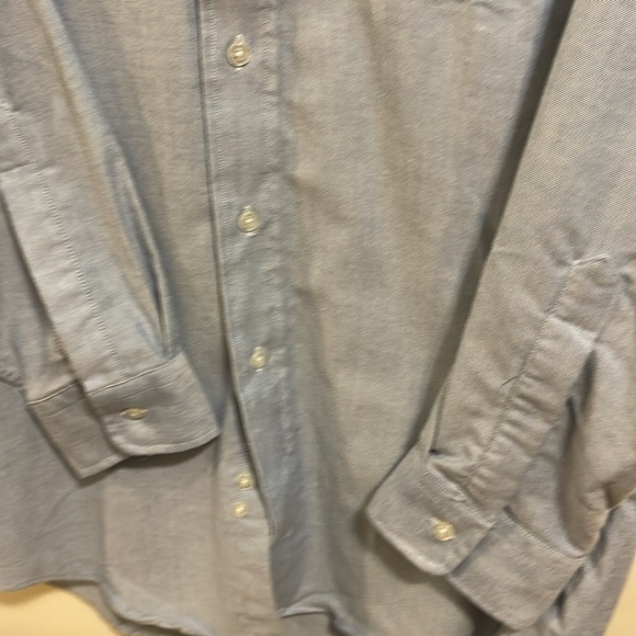 Free!! L.L.Bean 17-34 men’s vintage faded denim work dress button shirt - Picture 5 of 5